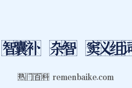 智囊补·杂智·窦义组词是什么意思的图片